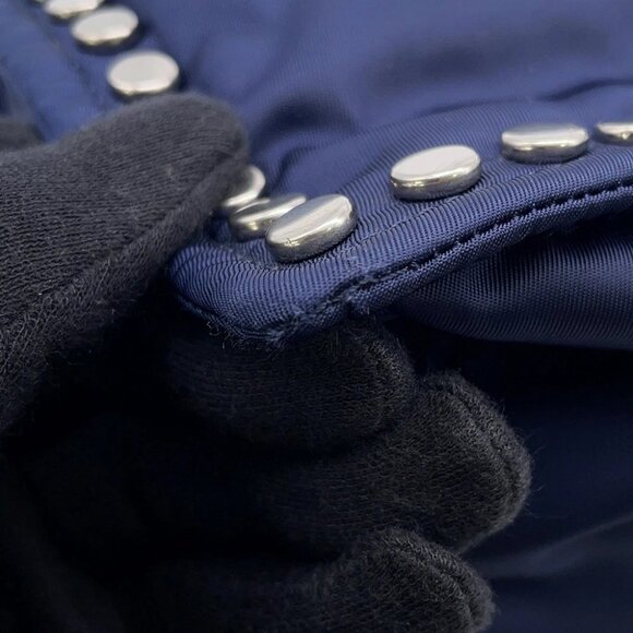 PRADA etiquette tote Nylon/Leather Navy/Light Blue - Picture 6 of 15